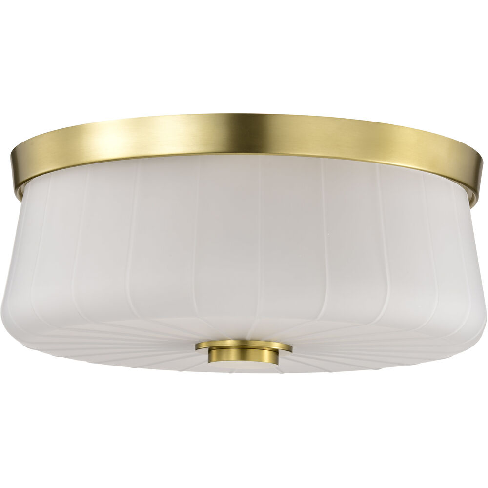 Nuvo Lighting Lune 16 Inch Vintage Brass Flush Mount Ceiling Light