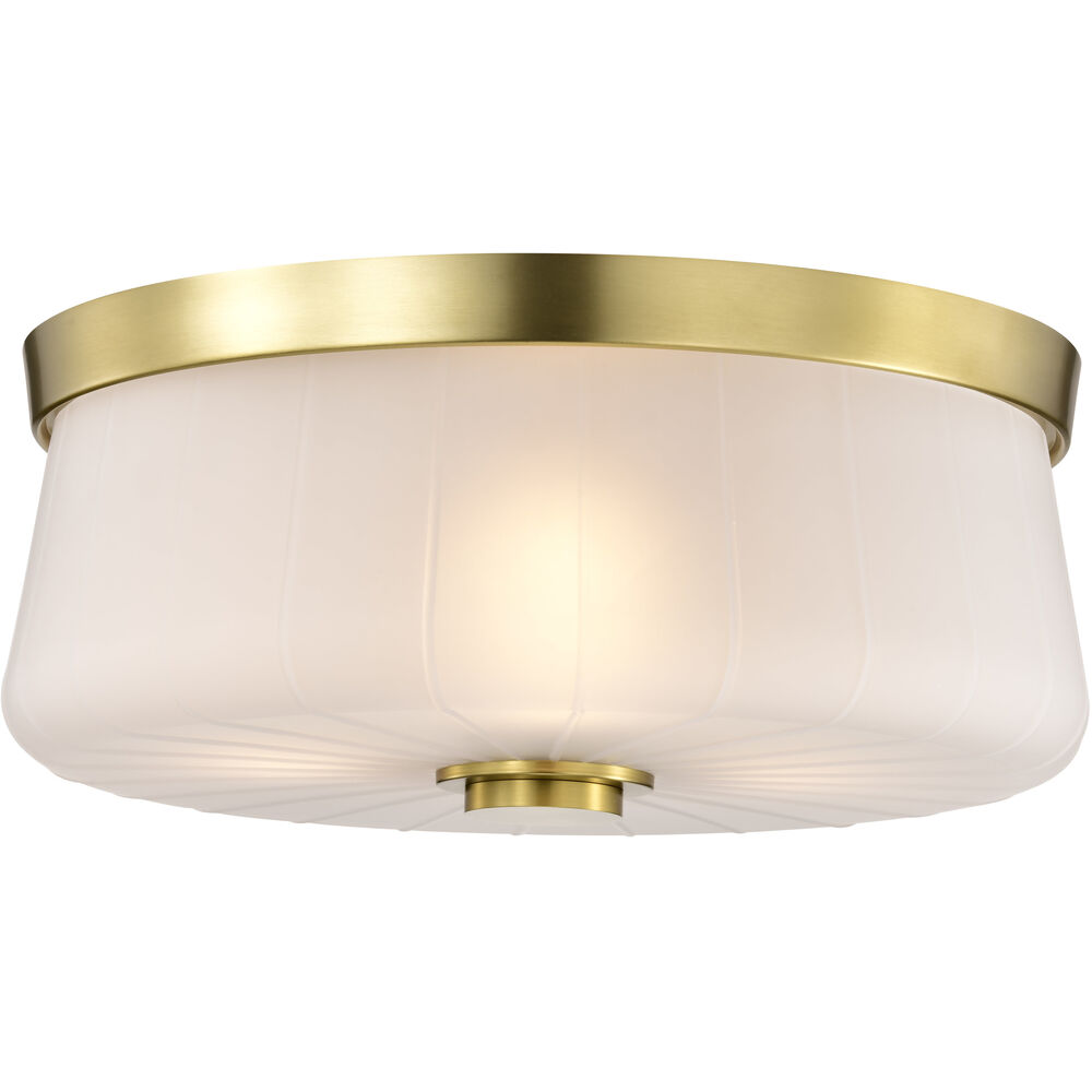 Nuvo Lighting Lune 16 Inch Vintage Brass Flush Mount Ceiling Light