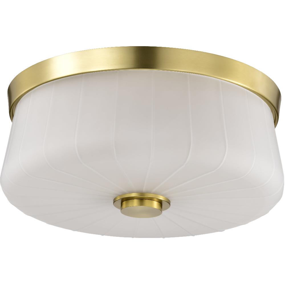 nuvo lighting Lune 16 inch Vintage Brass Flush Mount Ceiling Light