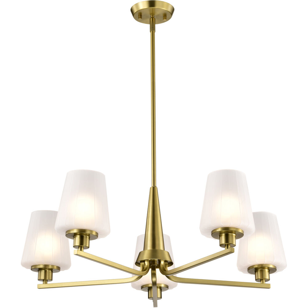 Nuvo Lighting Lune 30 Inch Vintage Brass Chandelier Ceiling Light