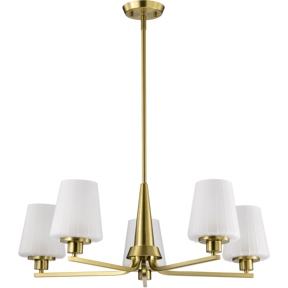 Nuvo Lighting Lune 30 Inch Vintage Brass Chandelier Ceiling Light