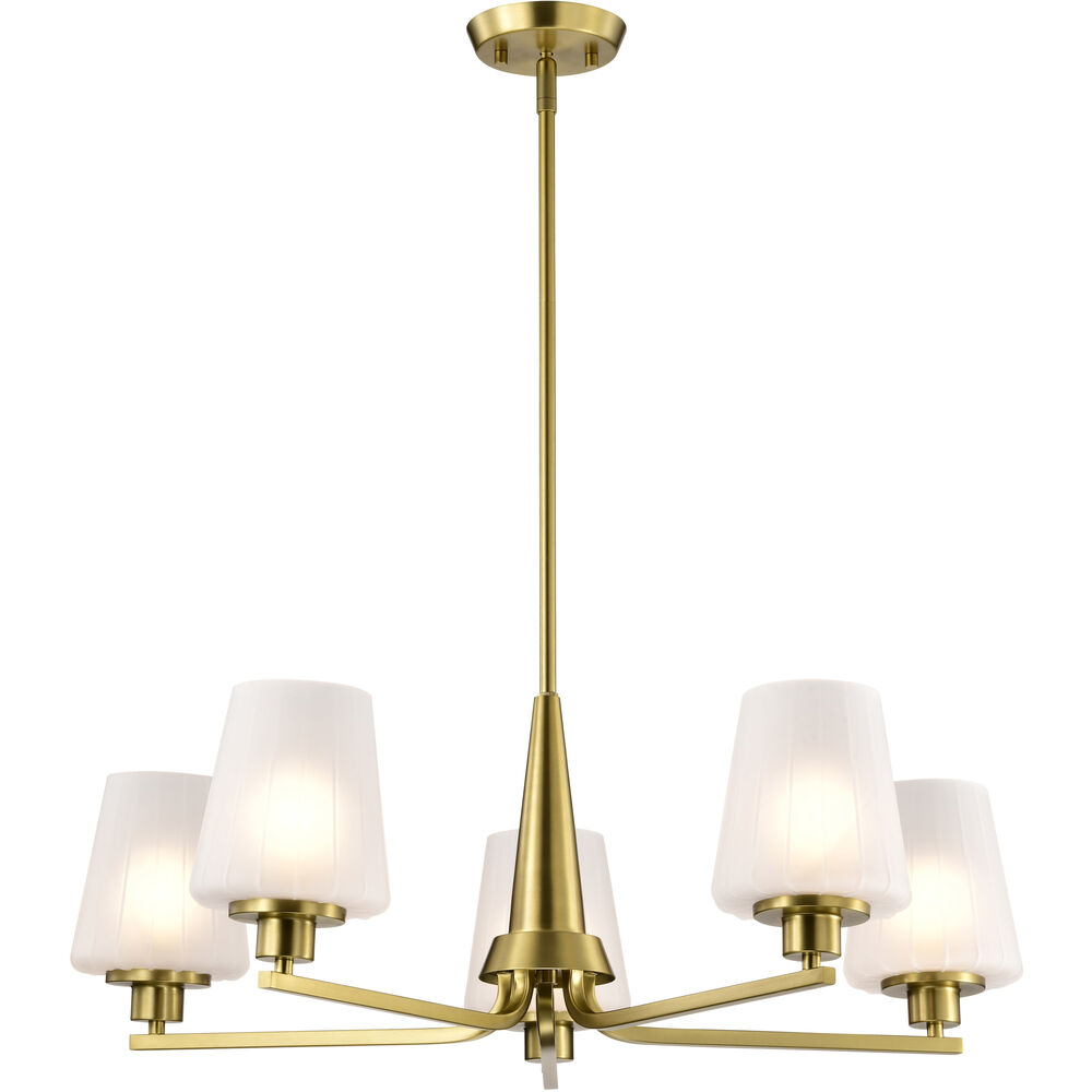 Nuvo Lighting Lune 30 Inch Vintage Brass Chandelier Ceiling Light