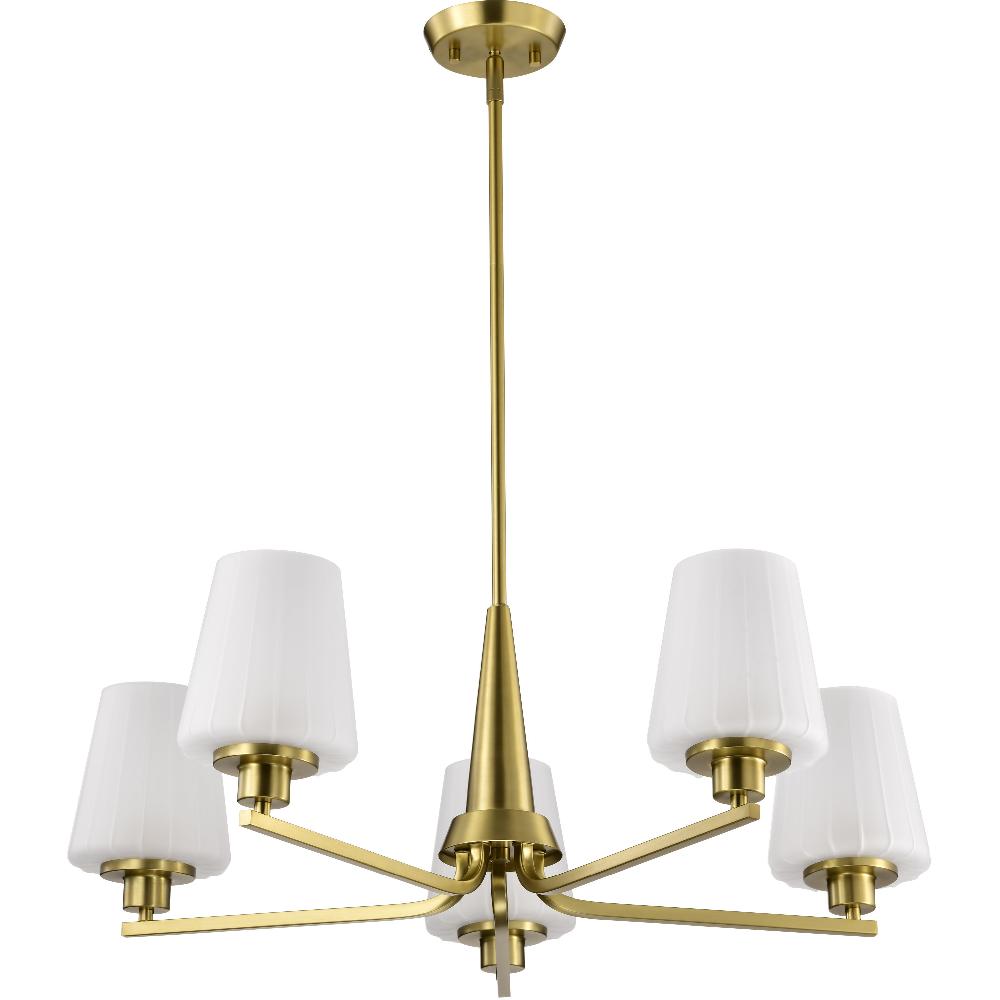 nuvo lighting Lune 30 inch Vintage Brass Chandelier Ceiling Light