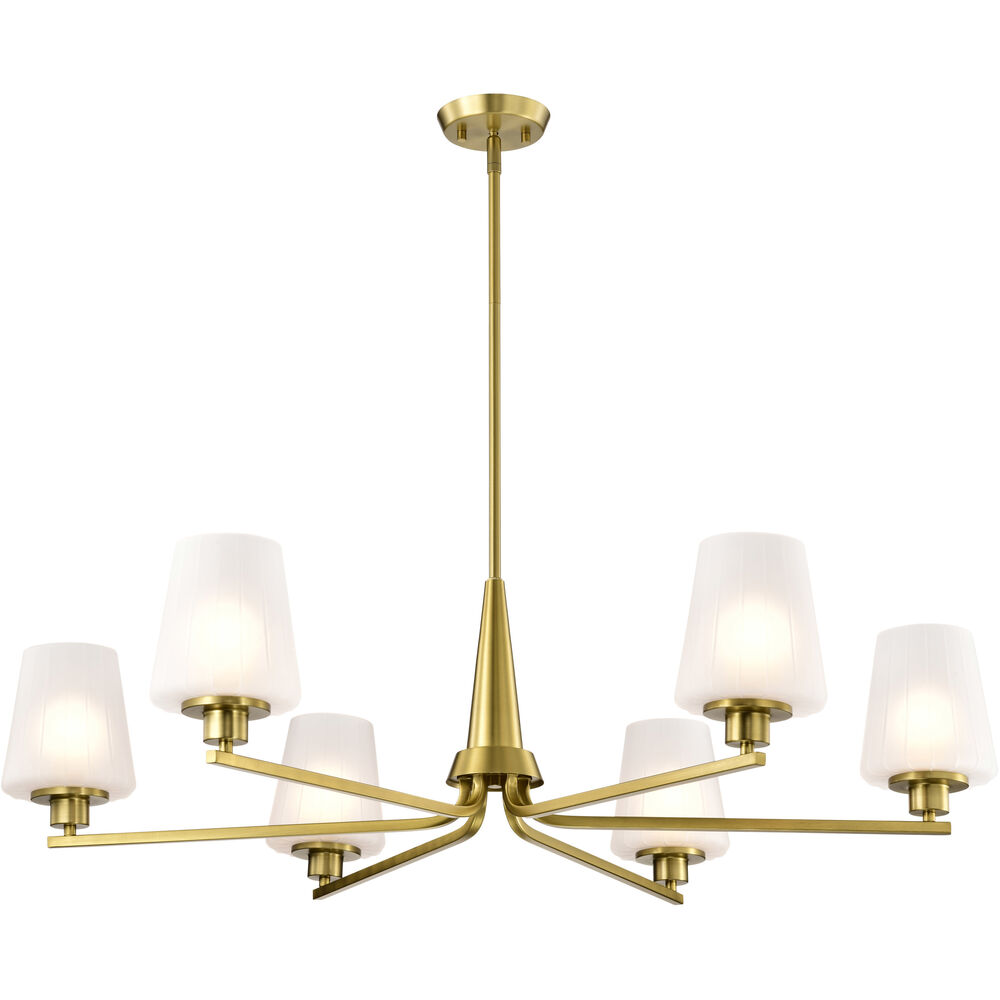 Nuvo Lighting Lune 40 Inch Vintage Brass Chandelier Ceiling Light