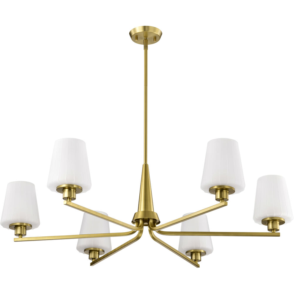 Nuvo Lighting Lune 40 Inch Vintage Brass Chandelier Ceiling Light