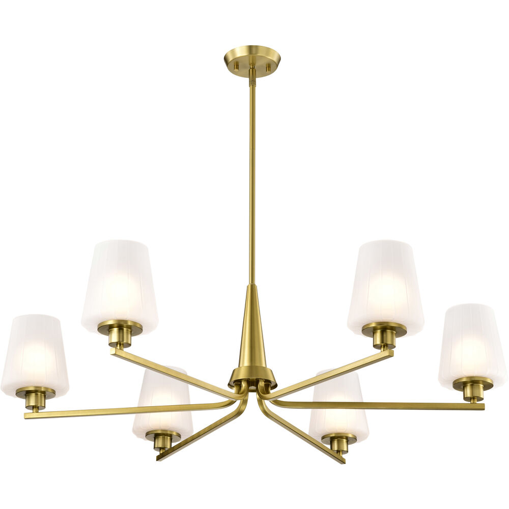 Nuvo Lighting Lune 40 Inch Vintage Brass Chandelier Ceiling Light