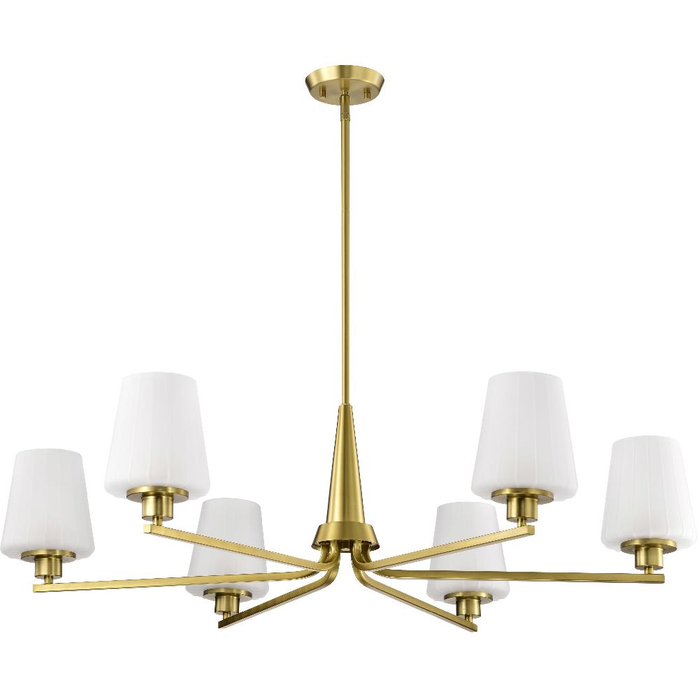 nuvo lighting Lune 40 inch Vintage Brass Chandelier Ceiling Light