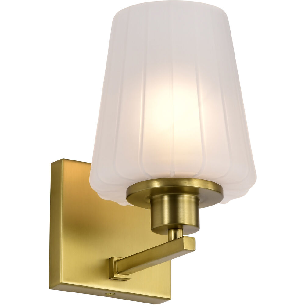 Nuvo Lighting Lune 5.25 Inch Vintage Brass Vanity Wall Light