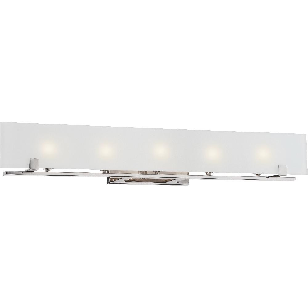 nuvo lighting Lynne 5 Light 36 inch Polished Nickel Vanity Light Wall Light