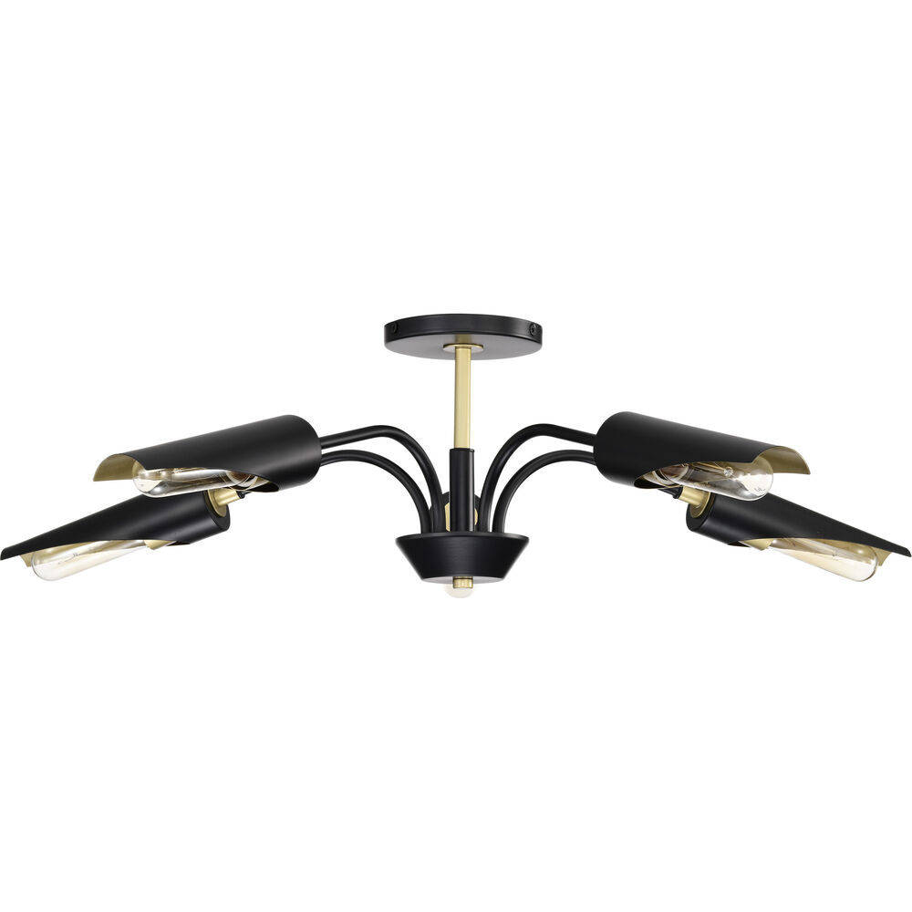 Nuvo Lighting Marc 5 Light 28.5 Inch Matte Black Chandelier Ceiling Light