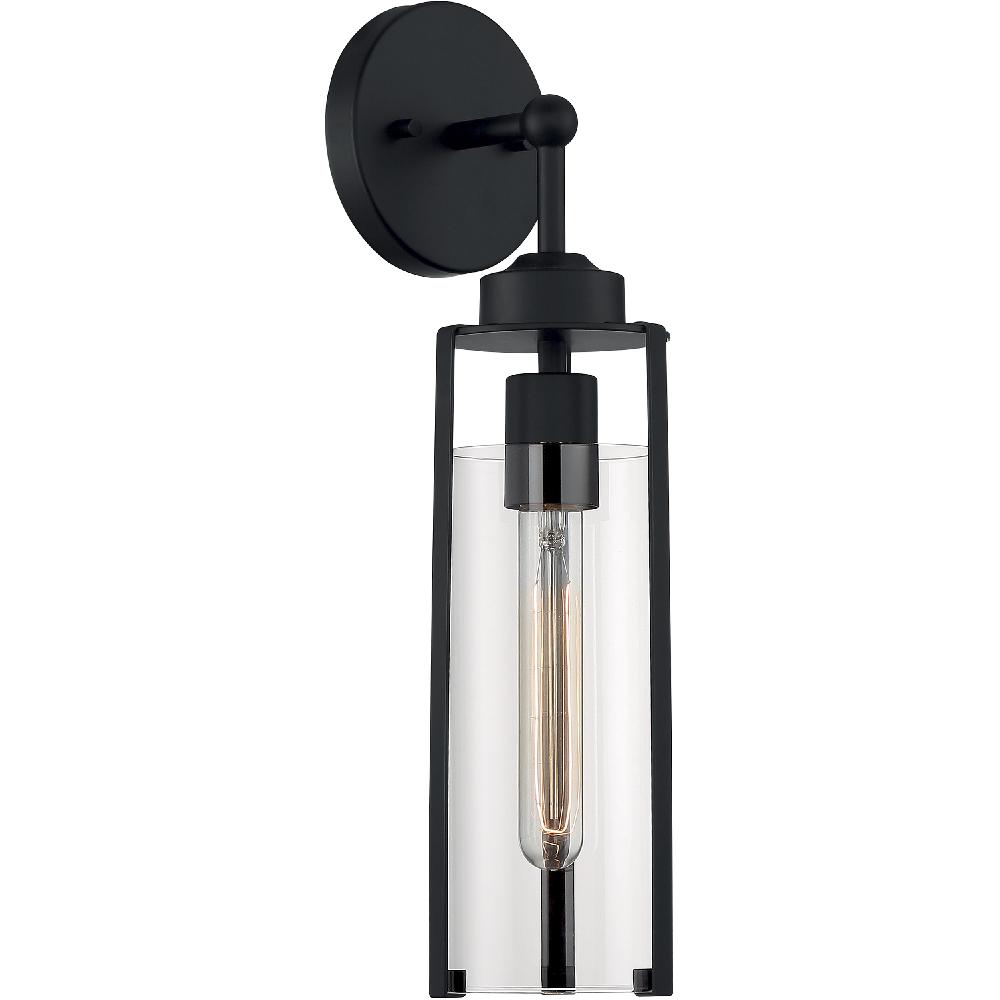 nuvo lighting Marina 1 Light 5 inch Matte Black Vanity Light Wall Light