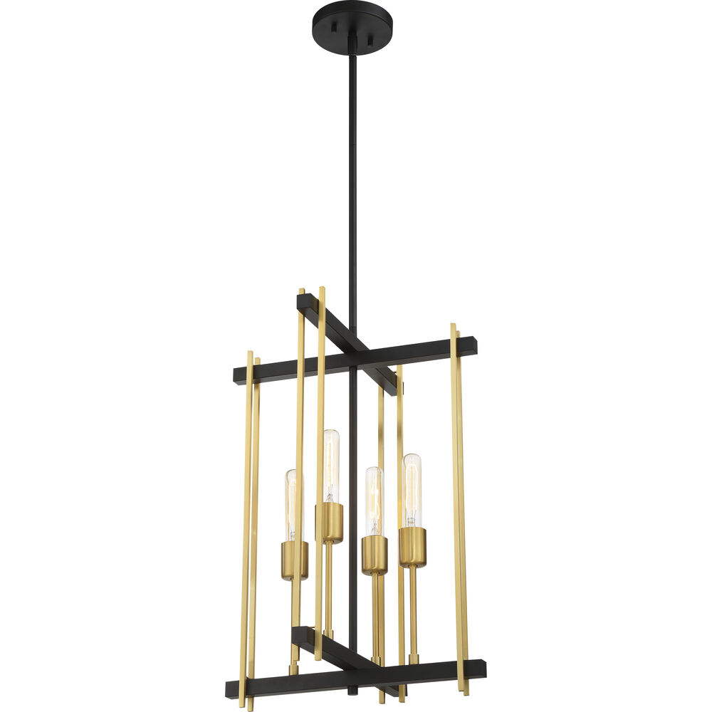 Nuvo Lighting Marion 4 Light 15 Inch Aged Bronze And Natural Bronze Pendant Ceiling Light