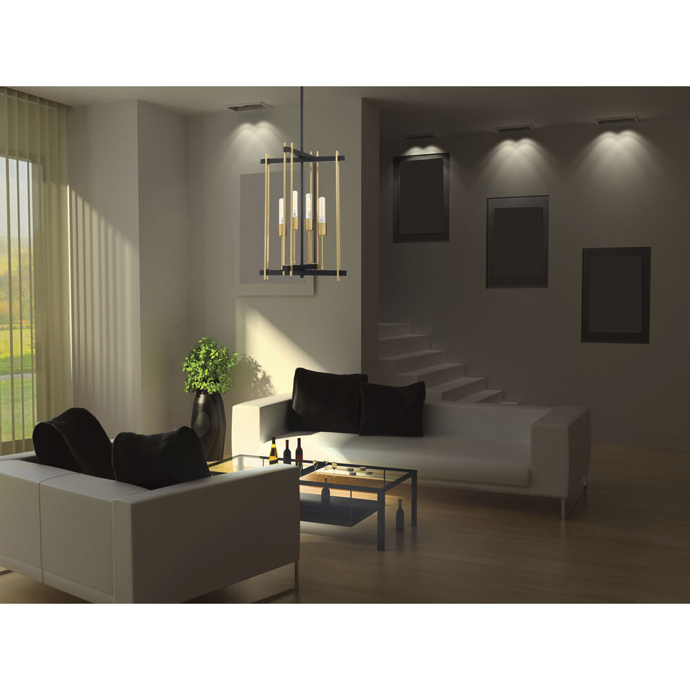 Nuvo Lighting Marion 4 Light 15 Inch Aged Bronze And Natural Bronze Pendant Ceiling Light