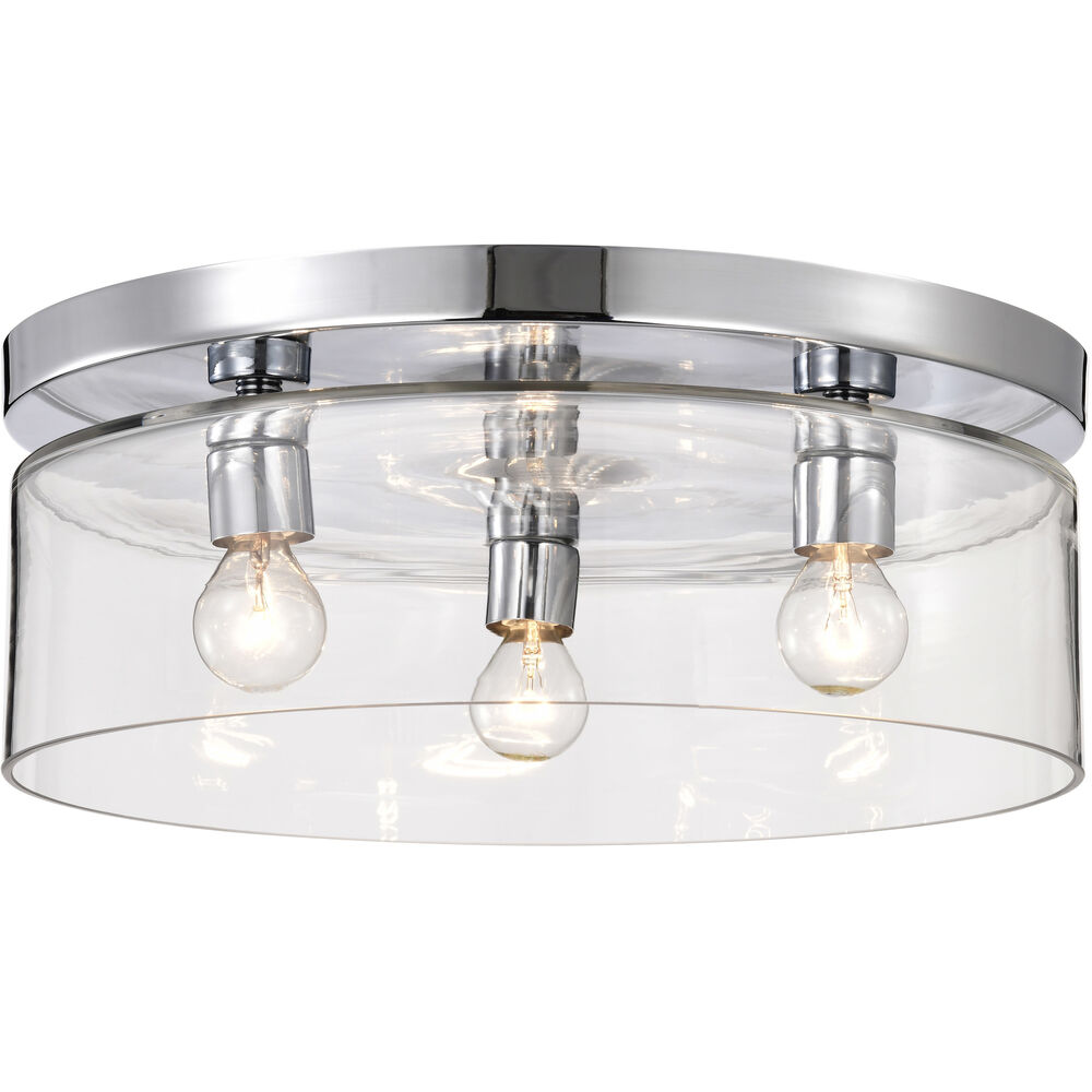 Nuvo Lighting Marlowe 15 Inch Polished Nickel Flush Mount Ceiling Light