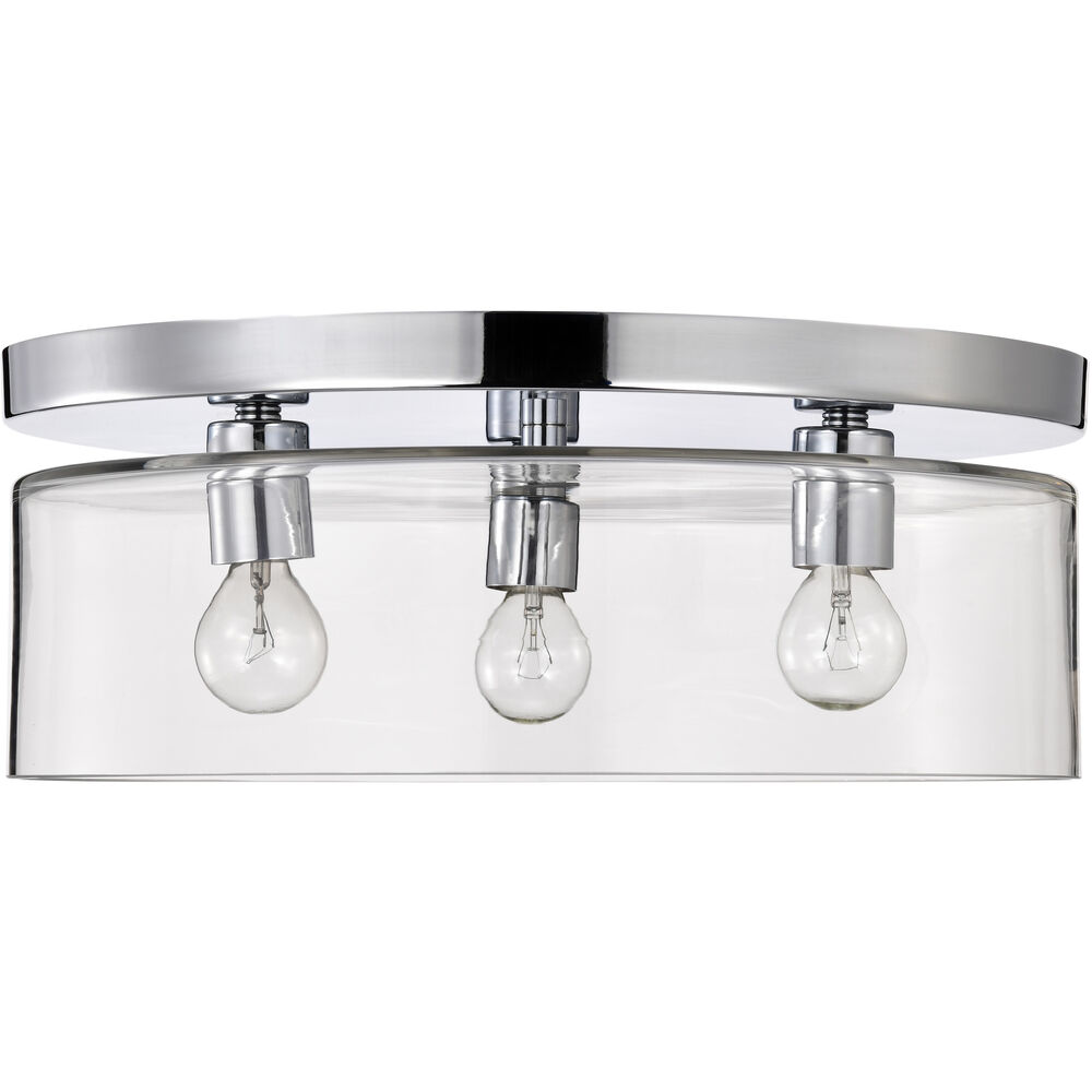 Nuvo Lighting Marlowe 15 Inch Polished Nickel Flush Mount Ceiling Light