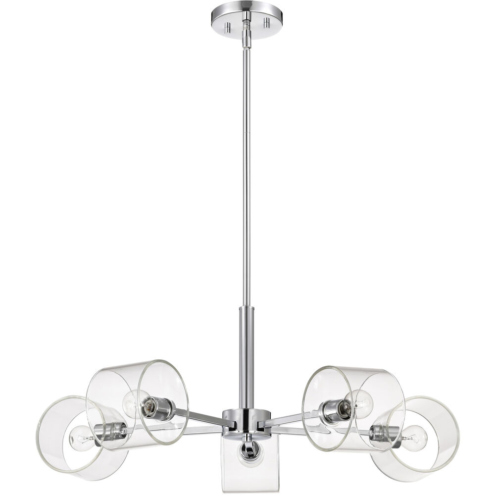 Nuvo Lighting Marlowe 5 Light 28 Inch Polished Nickel Chandelier Ceiling Light