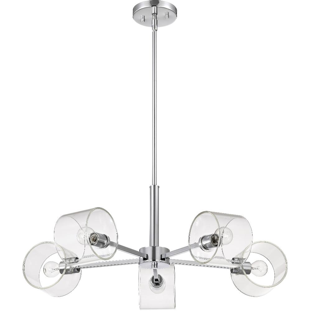 nuvo lighting Marlowe 5 Light 28 inch Polished Nickel Chandelier Ceiling Light