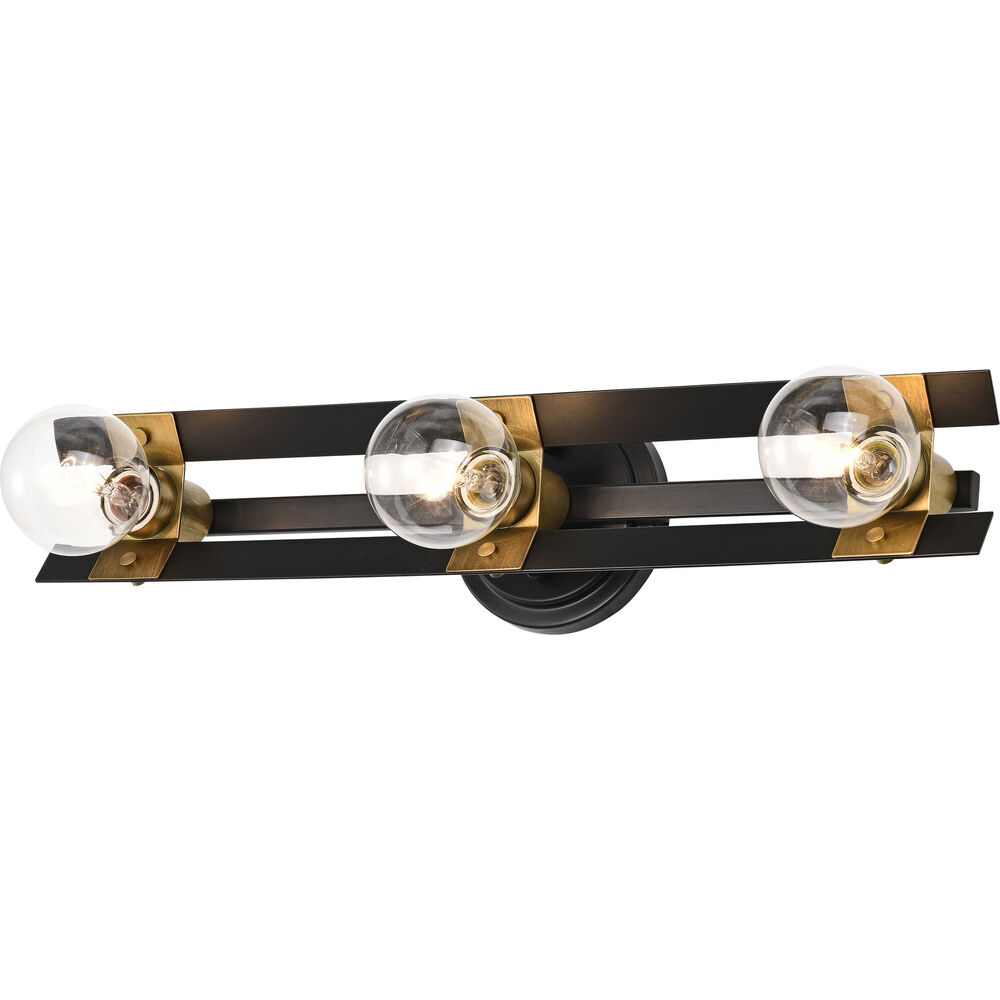 Nuvo Lighting Marsden 3 Light 22 Inch Matte Black Bath Vanity Light Wall Light