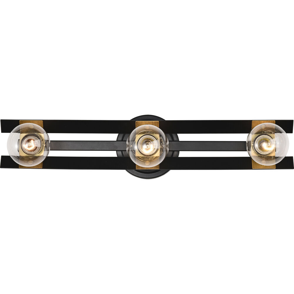 Nuvo Lighting Marsden 3 Light 22 Inch Matte Black Bath Vanity Light Wall Light