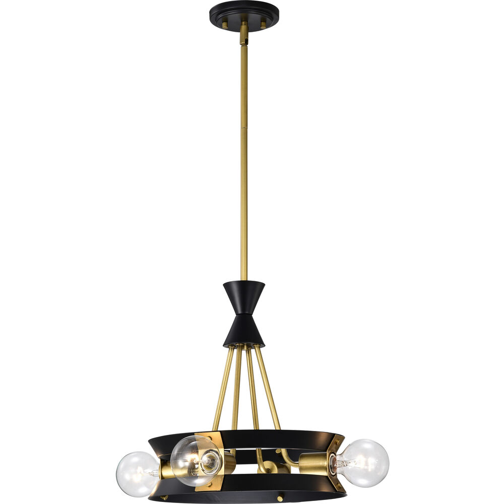 Nuvo Lighting Marsden 4 Light 13.25 Inch Matte Black Chandelier Ceiling Light