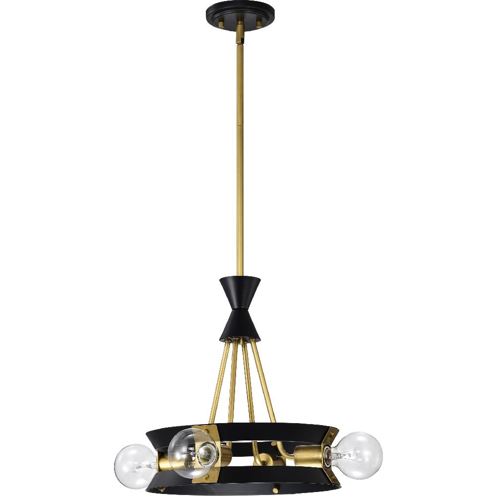 nuvo lighting Marsden 4 Light 13.25 inch Matte Black Chandelier Ceiling Light