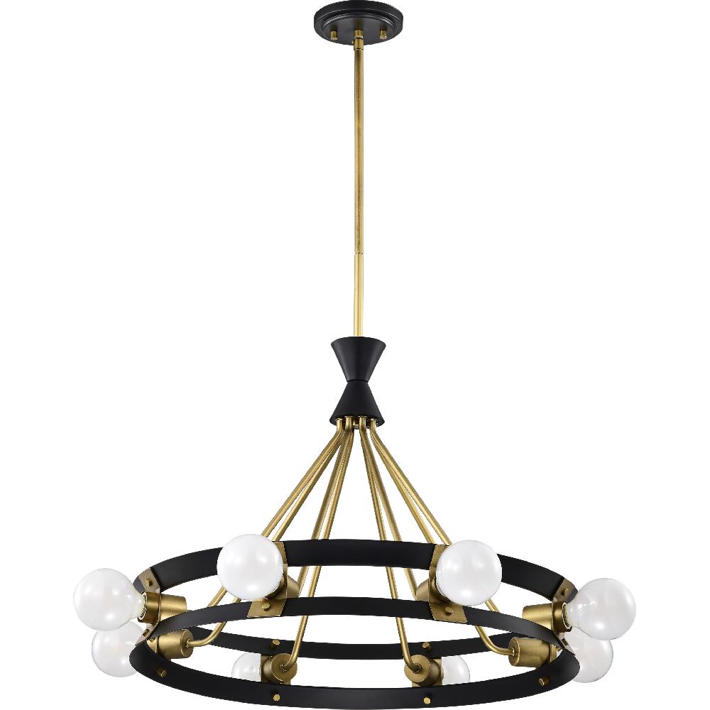 nuvo lighting Marsden 8 Light 23.13 inch Matte Black Chandelier Ceiling Light