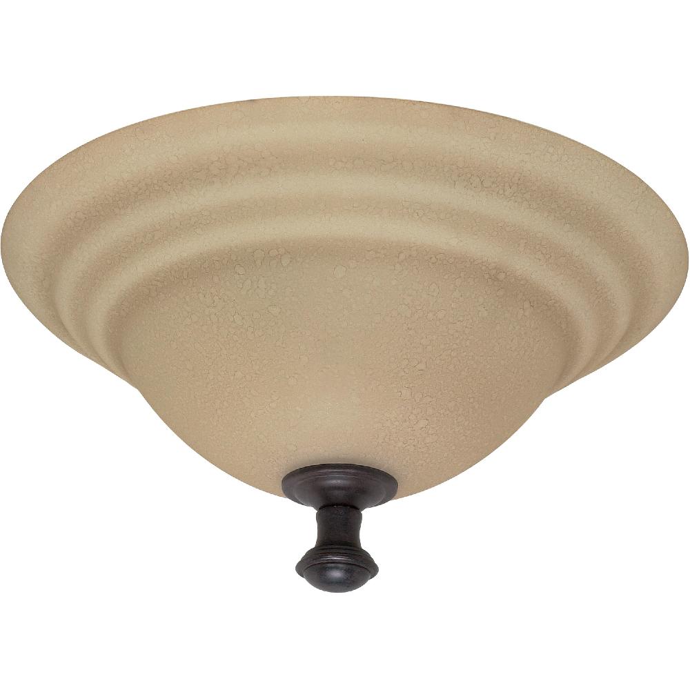 nuvo lighting Mericana 2 Light 16 inch Old Bronze and Amber Flush Mount Ceiling Light