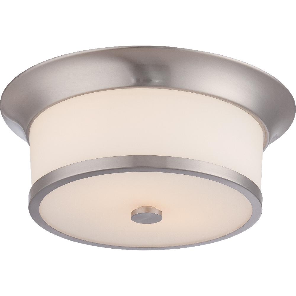 nuvo lighting Mobili 2 Light 13 inch Brushed Nickel Flush Mount Ceiling Light