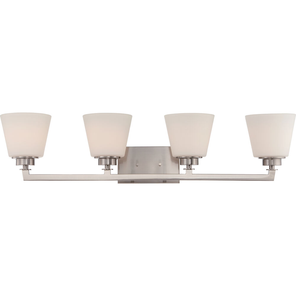 Nuvo Lighting Mobili 4 Light 35 Inch Brushed Nickel Vanity Light Wall Light