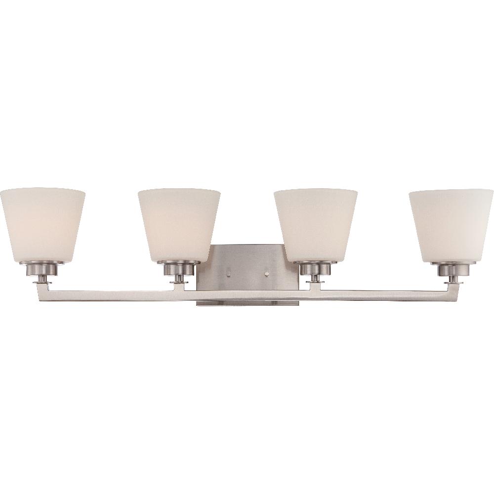 nuvo lighting Mobili 4 Light 35 inch Brushed Nickel Vanity Light Wall Light