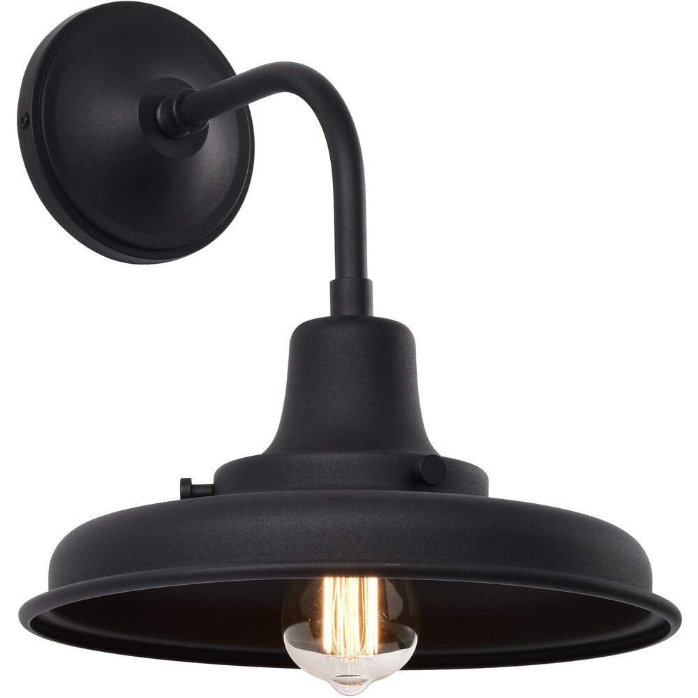 Nuvo Lighting Morris 13.38 Inch Black Outdoor Wall Light