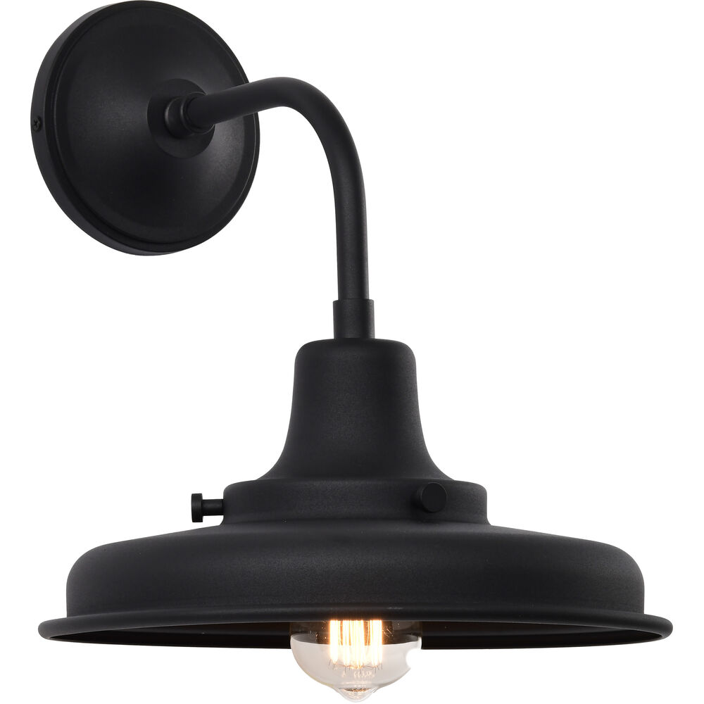 Nuvo Lighting Morris 13.38 Inch Black Outdoor Wall Light