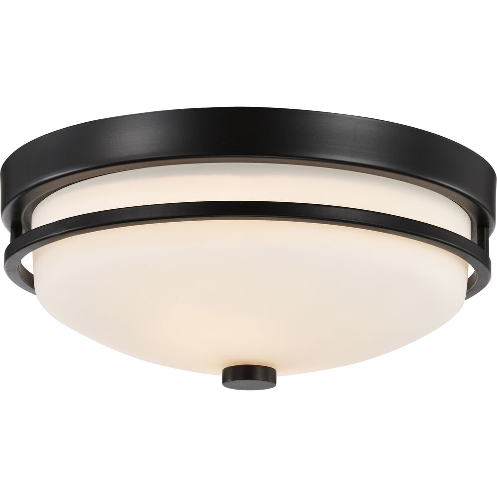 Nuvo Lighting Neval 2 Light 13 Inch Sudbury Bronze Flush Mount Ceiling Light