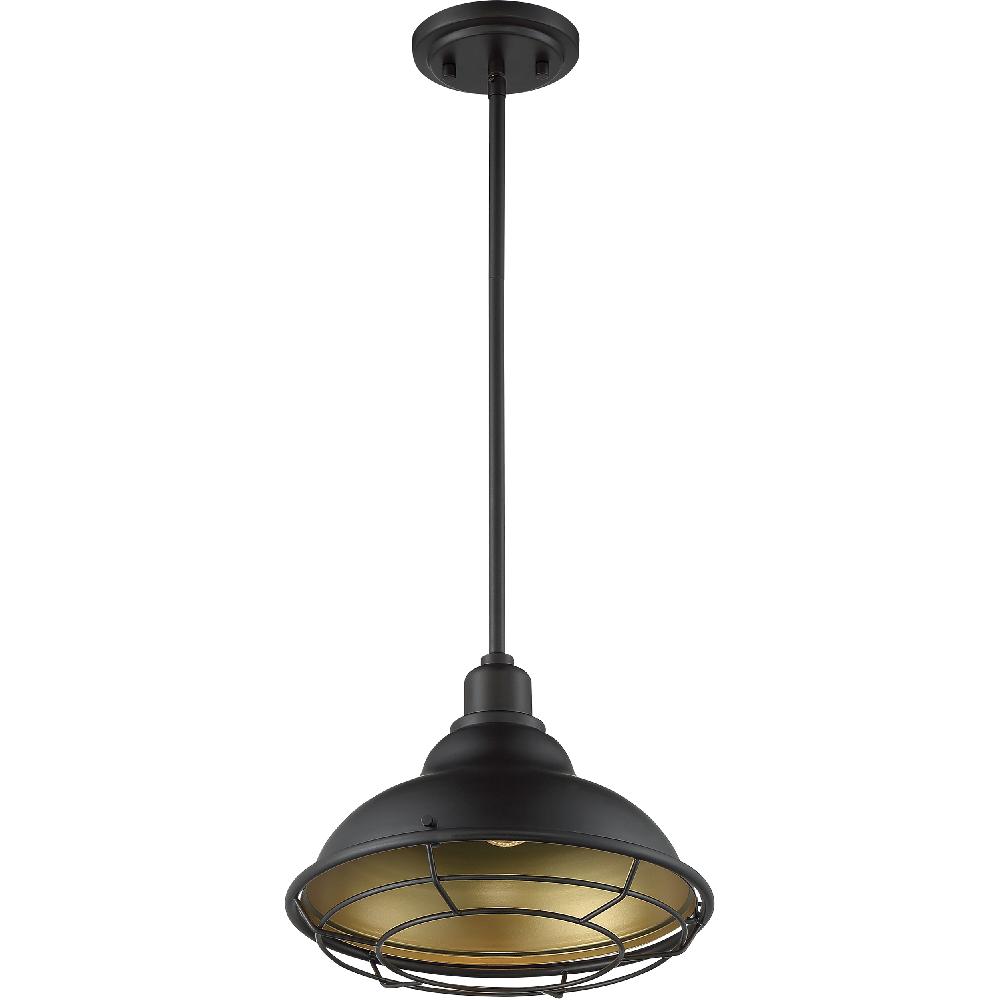 nuvo lighting Newbridge 1 Light 12 inch Dark Bronze and Gold Pendant Ceiling Light