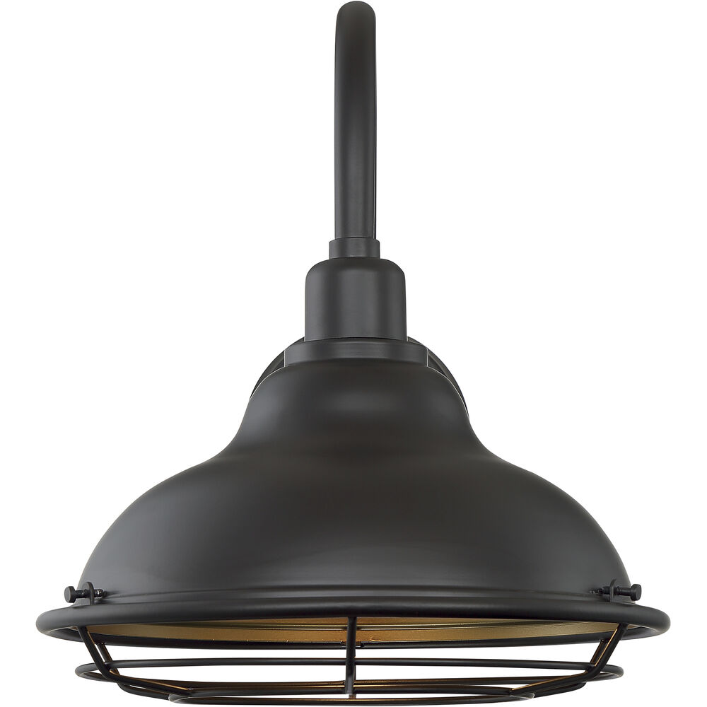 Nuvo Lighting Newbridge 1 Light 14 Inch Dark Bronze And Gold Outdoor Wall Fixture