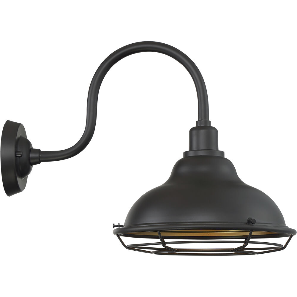Nuvo Lighting Newbridge 1 Light 14 Inch Dark Bronze And Gold Outdoor Wall Fixture