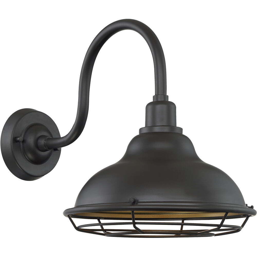 Nuvo Lighting Newbridge 1 Light 14 Inch Dark Bronze And Gold Outdoor Wall Fixture