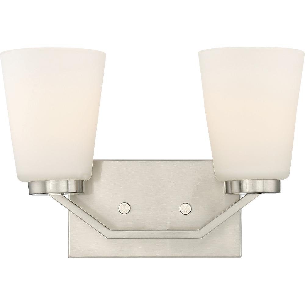 nuvo lighting Nome 2 Light 13.5 inch Brushed Nickel Vanity Light Wall Light