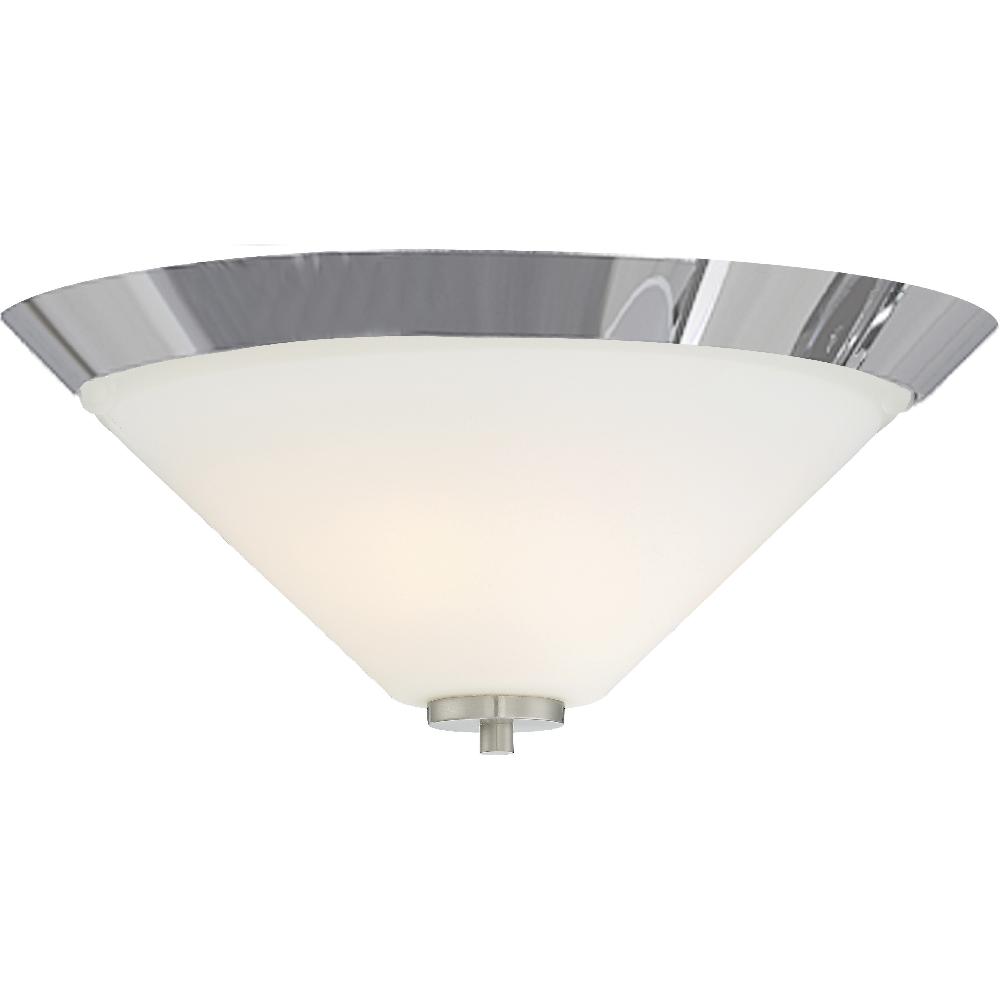 nuvo lighting Nome 2 Light 16.88 inch Brushed Nickel Flush Mount Ceiling Light