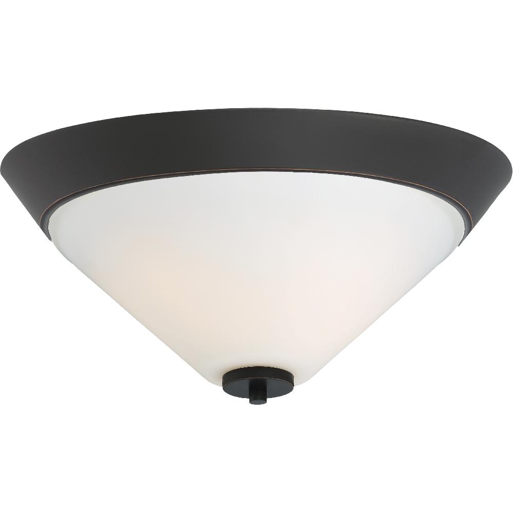 nuvo lighting Nome 2 Light 16.88 inch Mahogany Bronze Flush Mount Ceiling Light