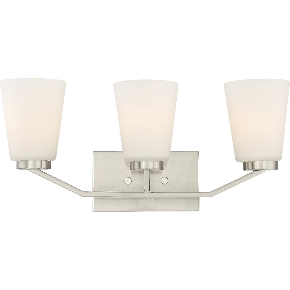 nuvo lighting Nome 3 Light 21 inch Brushed Nickel Vanity Light Wall Light