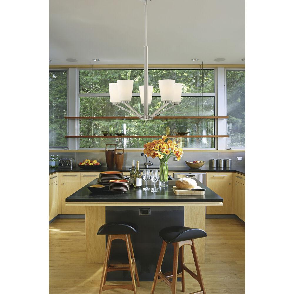 Nuvo Lighting Nome 5 Light 24 Inch Brushed Nickel Chandelier Ceiling Light
