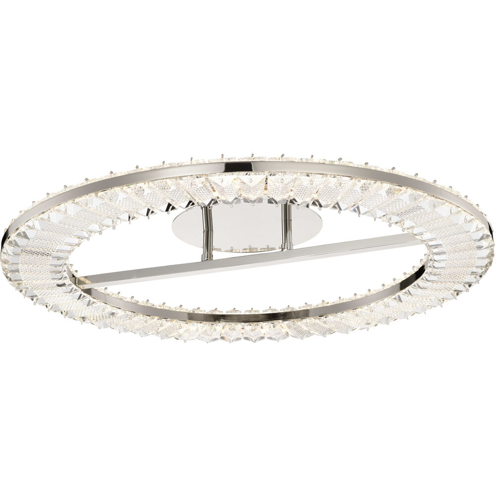 Nuvo Lighting Nova LED 22.88 Inch Polished Nickel Flush Mount Ceiling Light