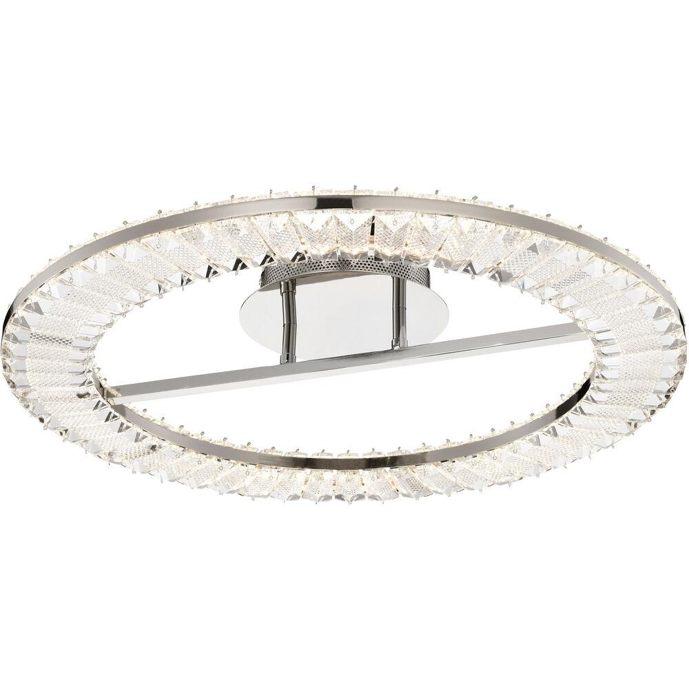 Nuvo Lighting Nova LED 22.88 Inch Polished Nickel Flush Mount Ceiling Light