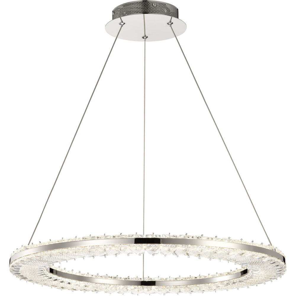 Nuvo Lighting Nova LED 22.88 Inch Polished Nickel Pendant Ceiling Light