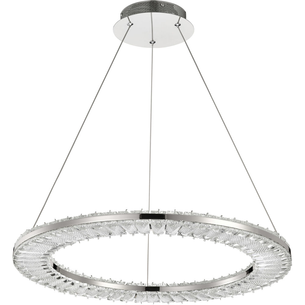Nuvo Lighting Nova LED 22.88 Inch Polished Nickel Pendant Ceiling Light