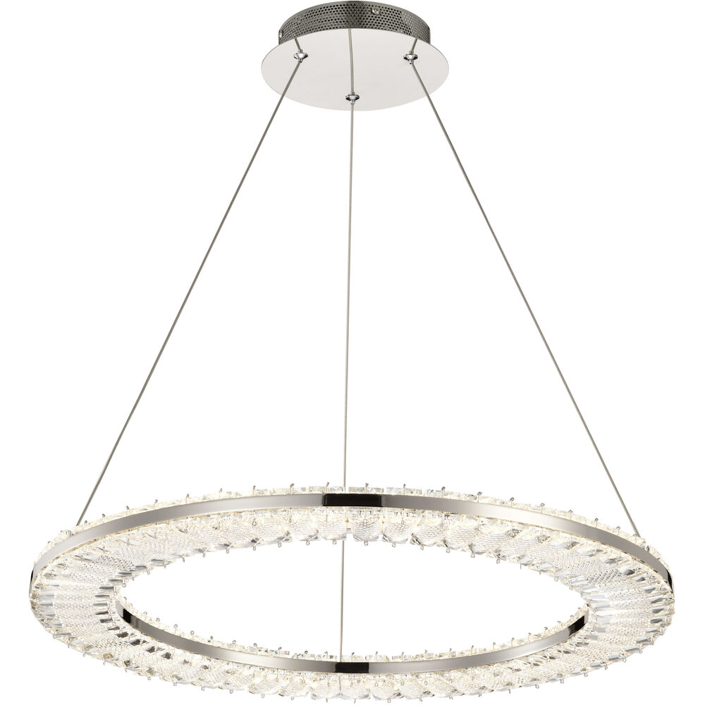 Nuvo Lighting Nova LED 22.88 Inch Polished Nickel Pendant Ceiling Light