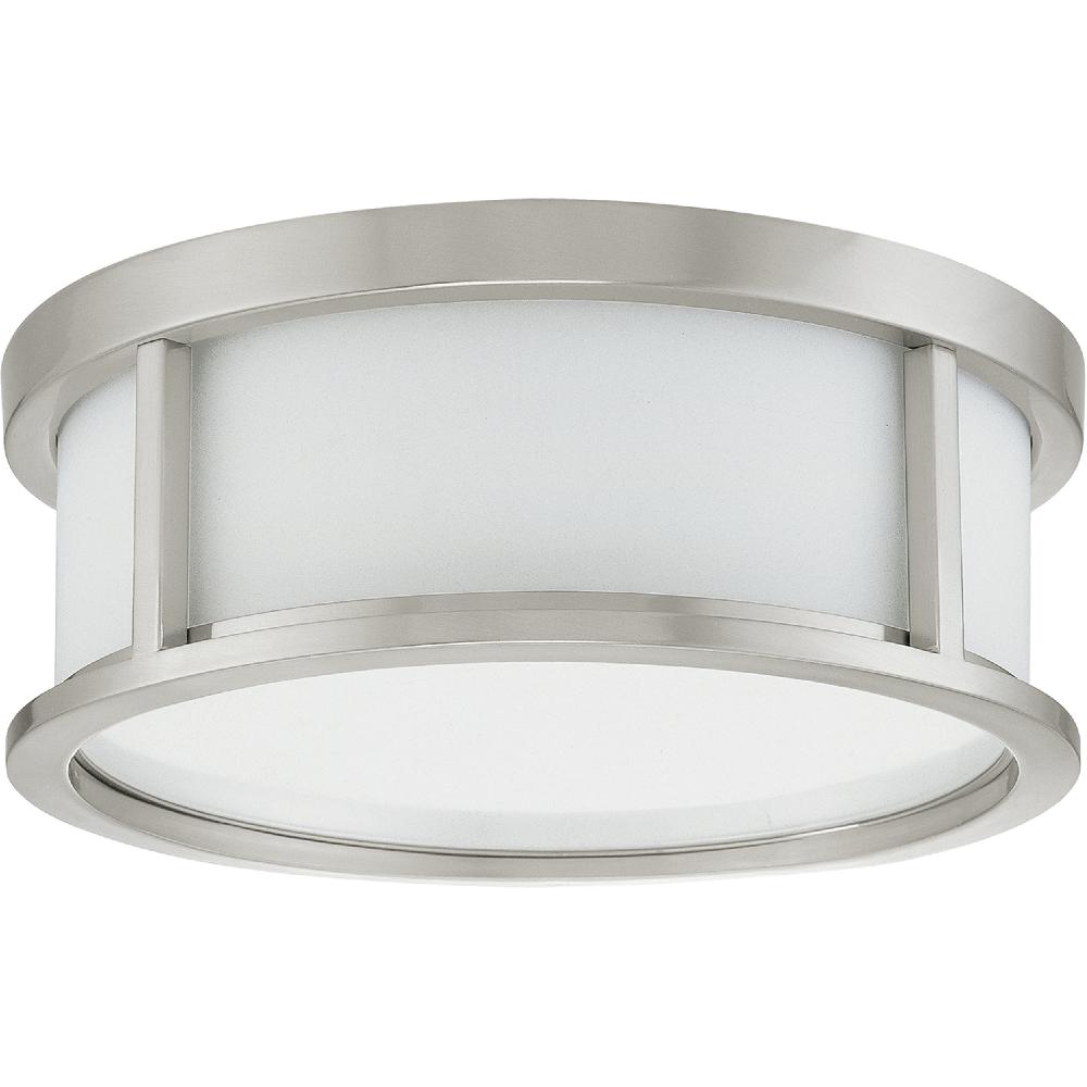 nuvo lighting Odeon 2 Light 13 inch Brushed Nickel Flush Mount Ceiling Light
