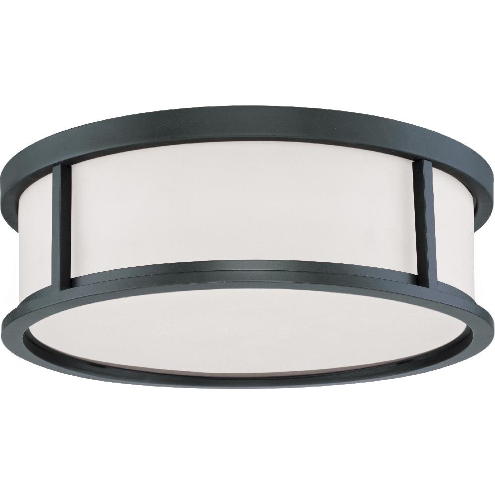 nuvo lighting Odeon 3 Light 17 inch Aged Bronze Flush Mount Ceiling Light