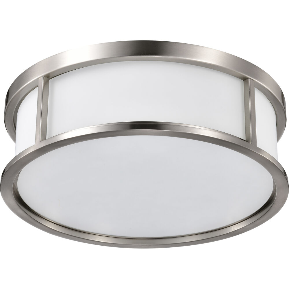 Nuvo Lighting Odeon 3 Light 17 Inch Brushed Nickel Flush Mount Ceiling Light